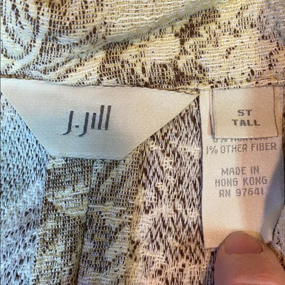 J. Jill Tree Branches Button Up Blazer Jacket ST T - Picture 7 of 9